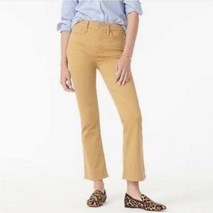 I crew Billie demo boot cut tan denim jean pant 9” 31